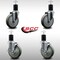 Service Caster 5'' SS Gray Poly Wheel Swivel 1-3/4'' Expanding Stem Caster Set 2 Brakes, 4PK SCC-SSEX20S514-PPUB-2-TLB-2-134 - alternate 2